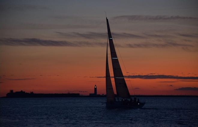 Sunset from on board Lady Mariposa – RORC Cherbourg Race ©  Lady Mariposa Racing